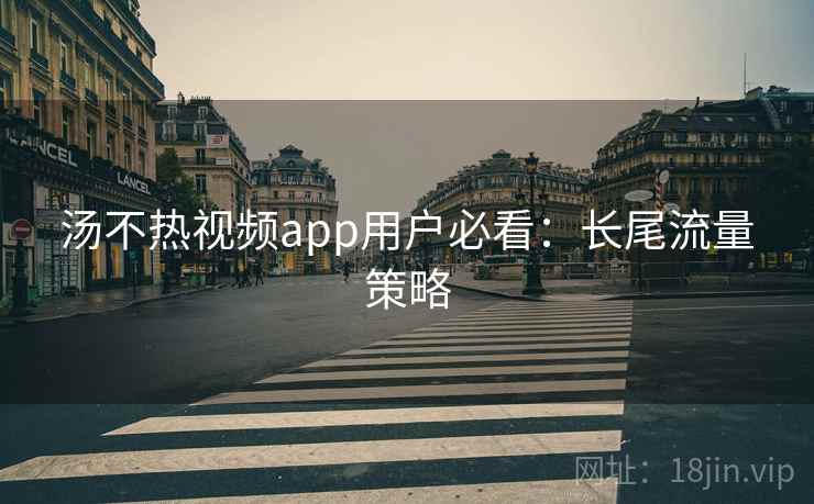 汤不热视频app用户必看：长尾流量策略