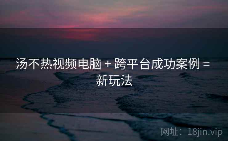 汤不热视频电脑 + 跨平台成功案例 = 新玩法