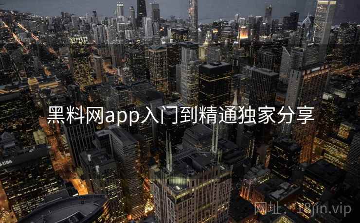 黑料网app入门到精通独家分享