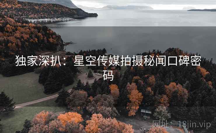独家深扒：星空传媒拍摄秘闻口碑密码